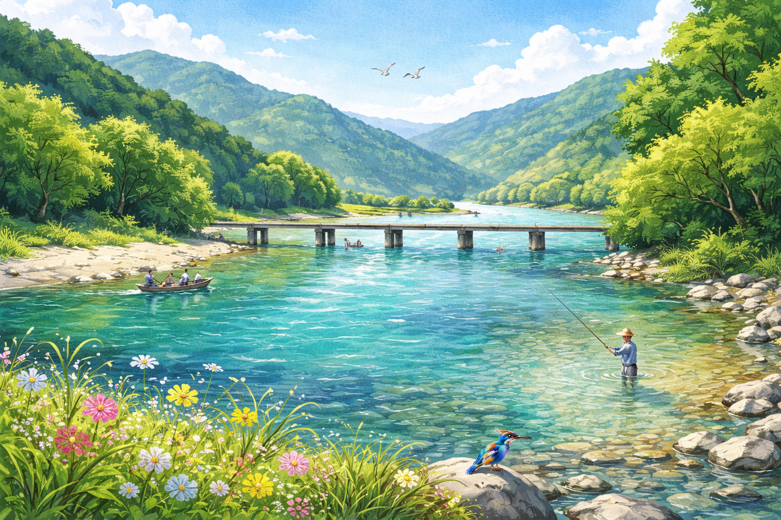 高知県、四万十の日