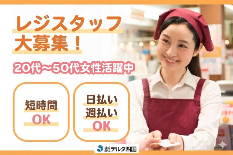 【スーパーでのレジ作業】