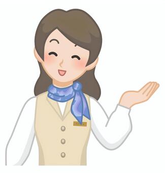 【ショールームでの案内スタッフ】
