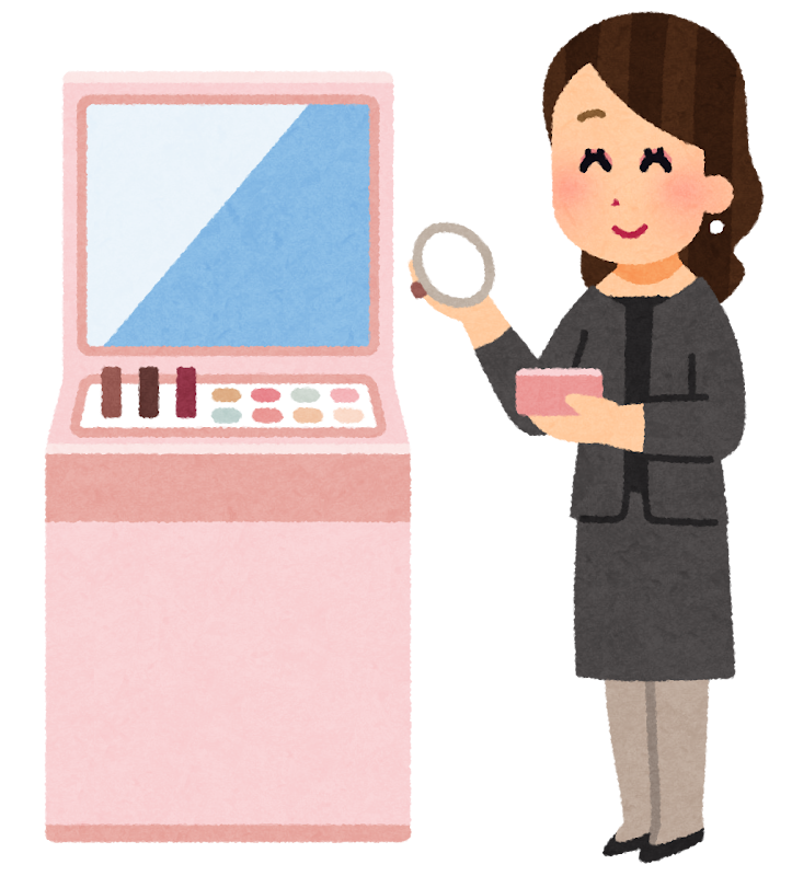 【百貨店での化粧品の販売スタッフ】