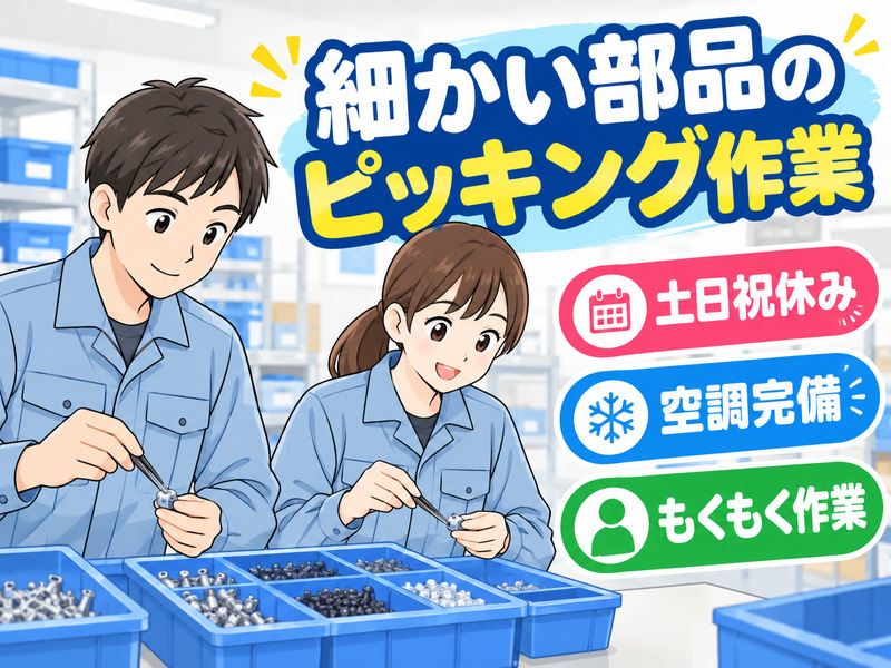 【細かい部品のピッキング作業】